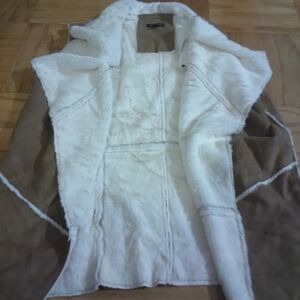 Hannah Tan and Cream Teddy Vest